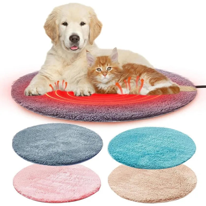 1Pc 40Cm Pet Electric Blanket Heating Pad Dog Cat Bed Mat Pet Dog Sofa Cushions Pet Space Beds Heater Home Pet Heating Products
