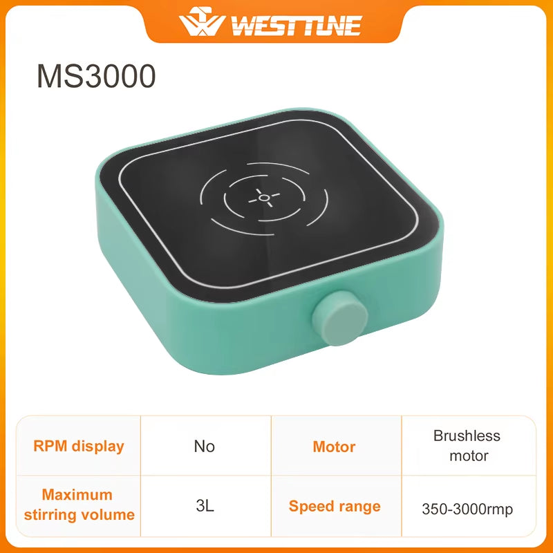 Westtune Lab Magnetic Stirrer - Electric Digital Display, 3000 RPM, 3L Capacity, Portable Lab Stirrer with Brushless Motor, 12V